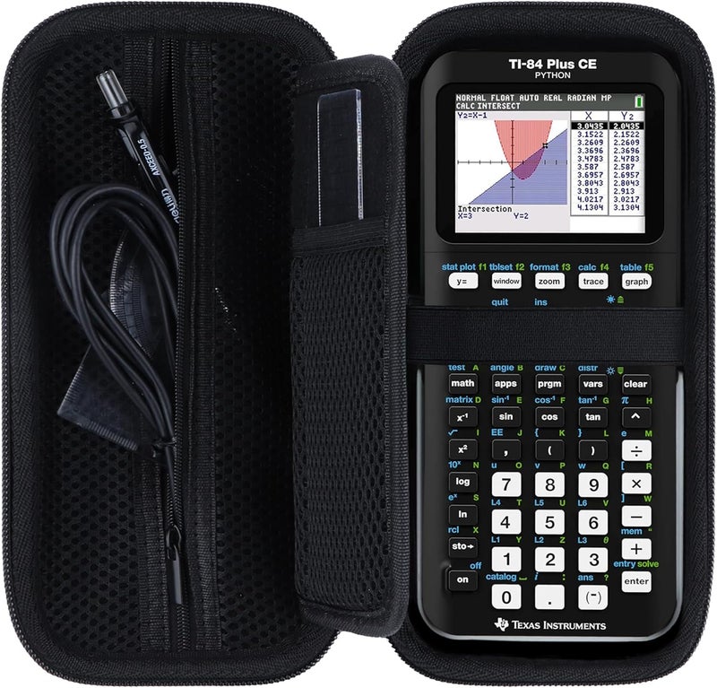 RIYADAone Hard Case Replacement for Texas Instruments TI-84 Plus CE/TI-84 Plus/TI-Nspire CX II CAS/TI-Nspire CX II/TI-83 Plus/TI-89 Titanium/TI-85 / TI-86 Color Graphing Calculator (Black Case) - Image 1